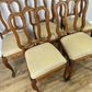 Dining Chairs Vintage French Louis Style Oak Set of 6 Upholstered Seats LOT 6344
