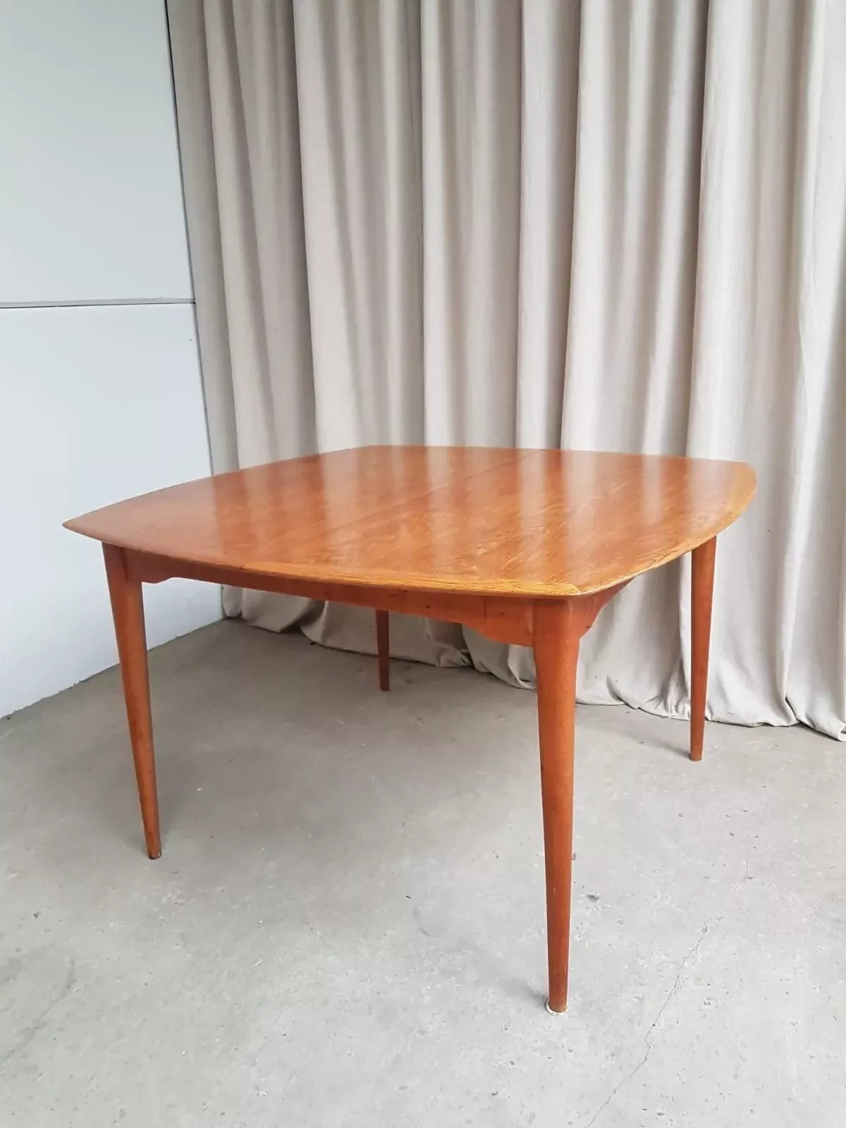 Vintage Mid Century Oak Norwegian Extending Dining Table Danish By Gustav Bahus R433