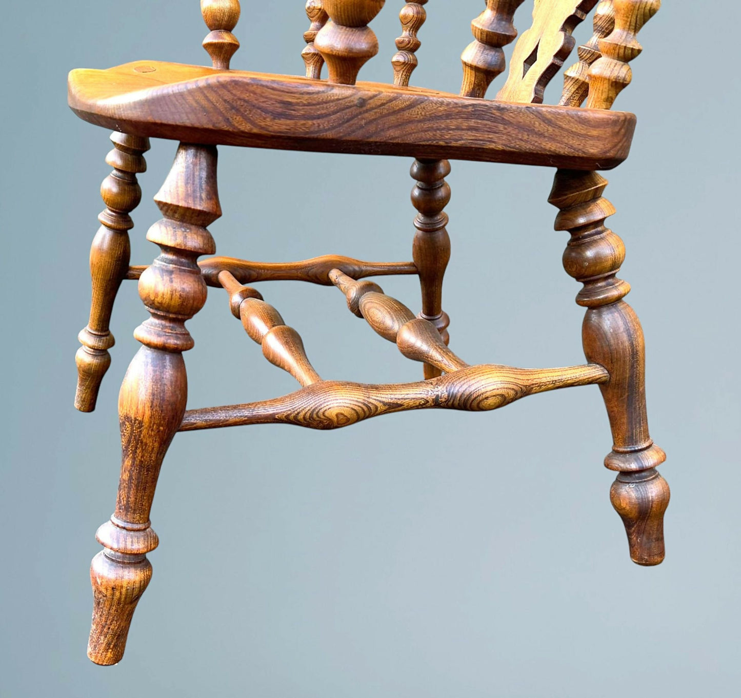 Large Pair of Ash Broad Arm Windsor Chairs