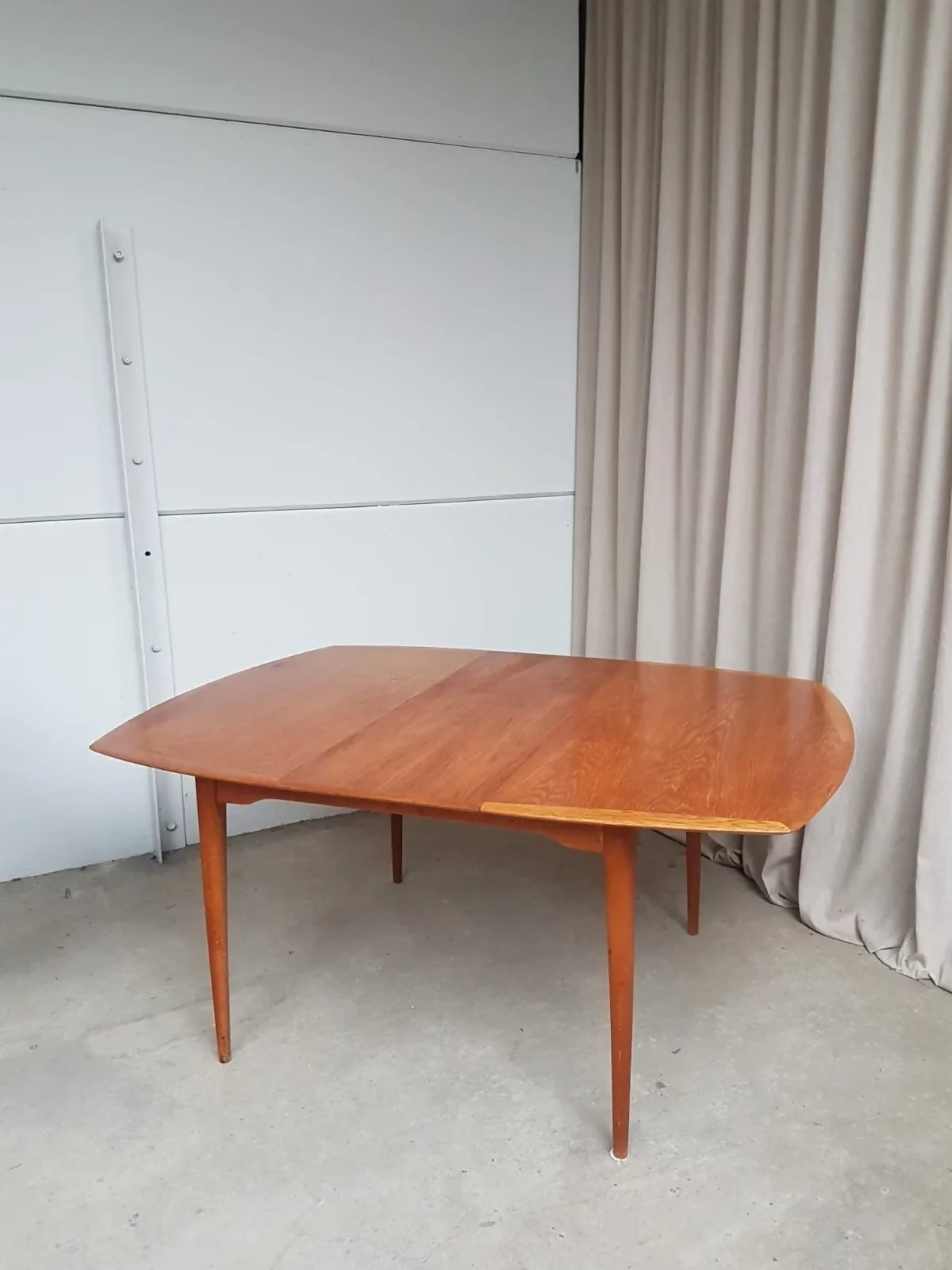 Vintage Mid Century Oak Norwegian Extending Dining Table Danish By Gustav Bahus R433