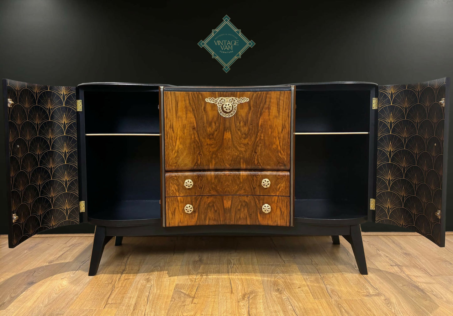 Beautility Cocktail Cabinet, Palmer House Hotel Tiffany Peacocks