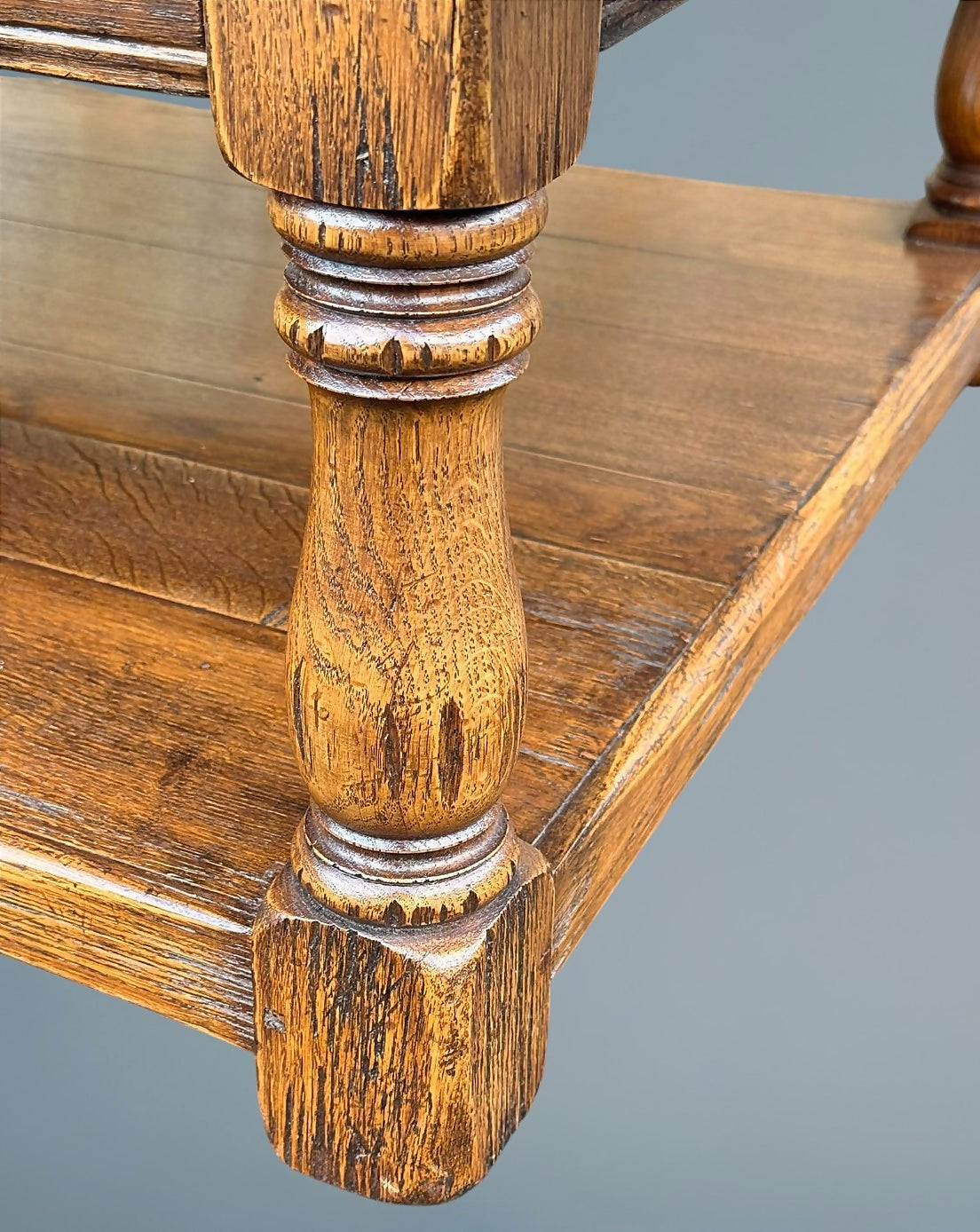 Large Oak Coffee Table With Two Drawers