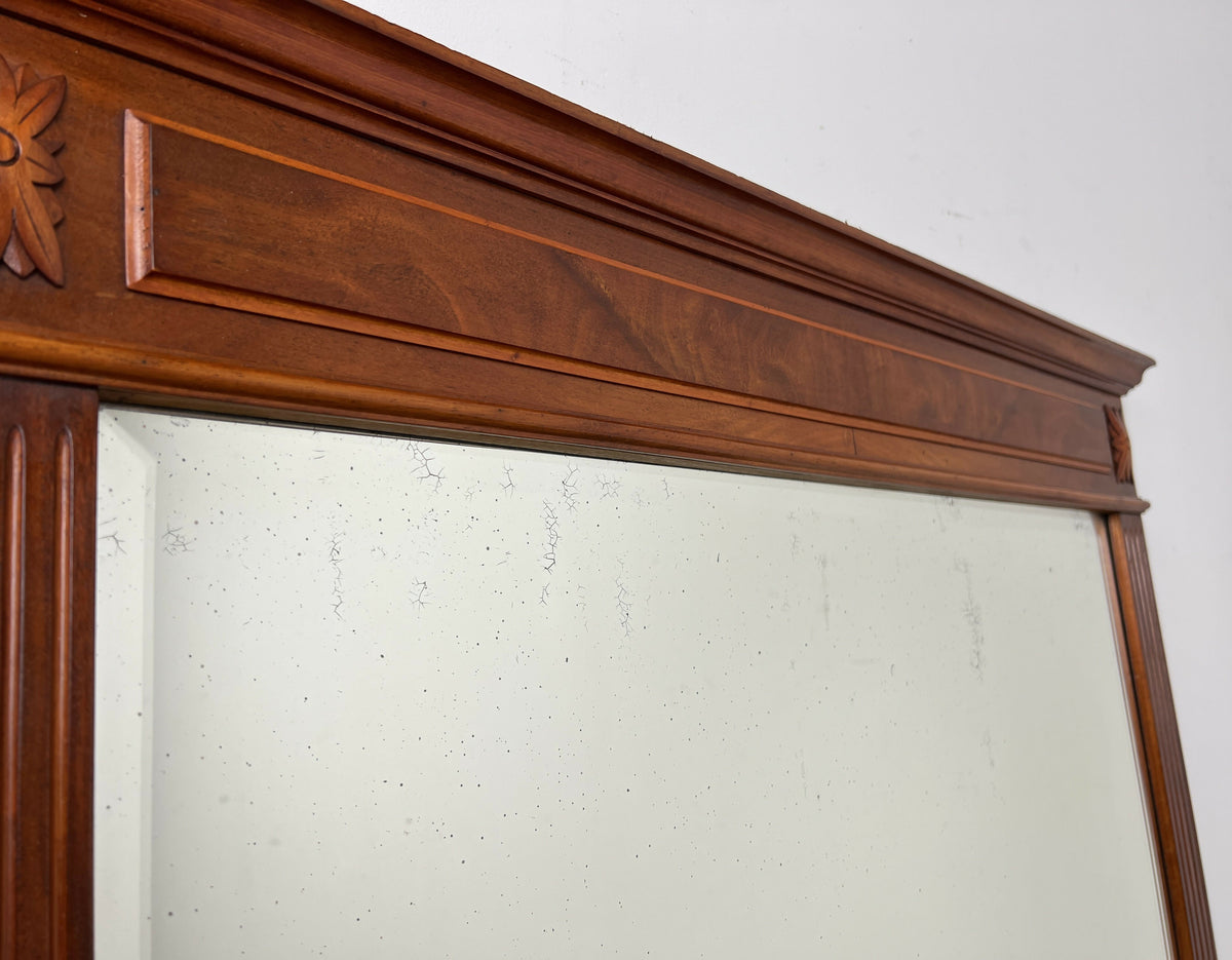 Mirror Antique French Walnut Wall Mirror Carved Decorative Frame LOT 6405