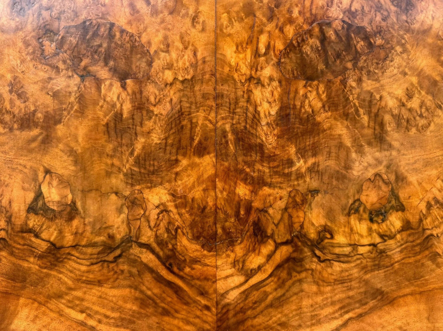 Pair of Antique Burr Walnut Single Beds, Circa 1920