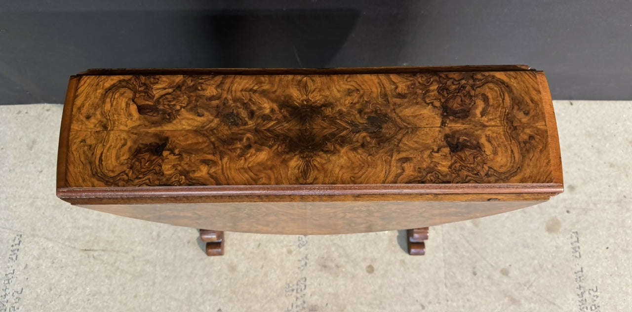 Rare Burr Walnut Miniature Sutherland Table