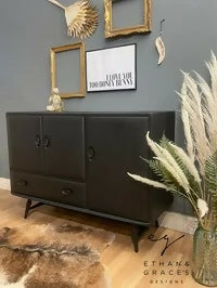 Vintage black Ercol Windsor sideboard