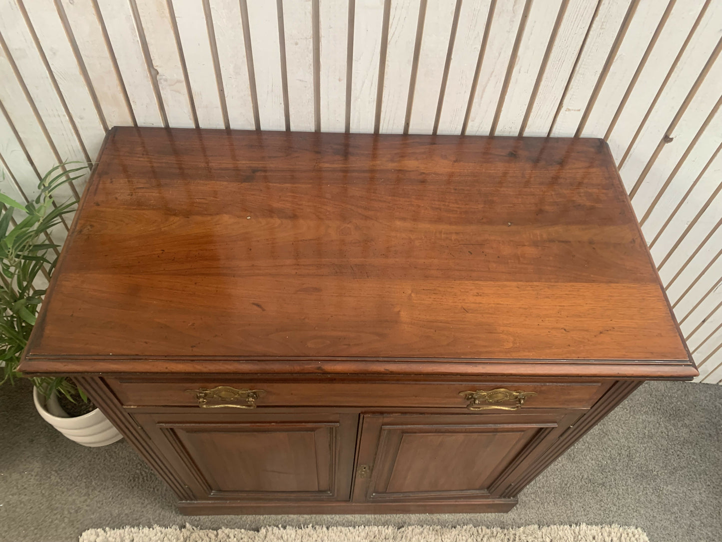 Antique Leeds Co-op Mahogany Flip-Top Server / Sideboard - "Our Own Make"