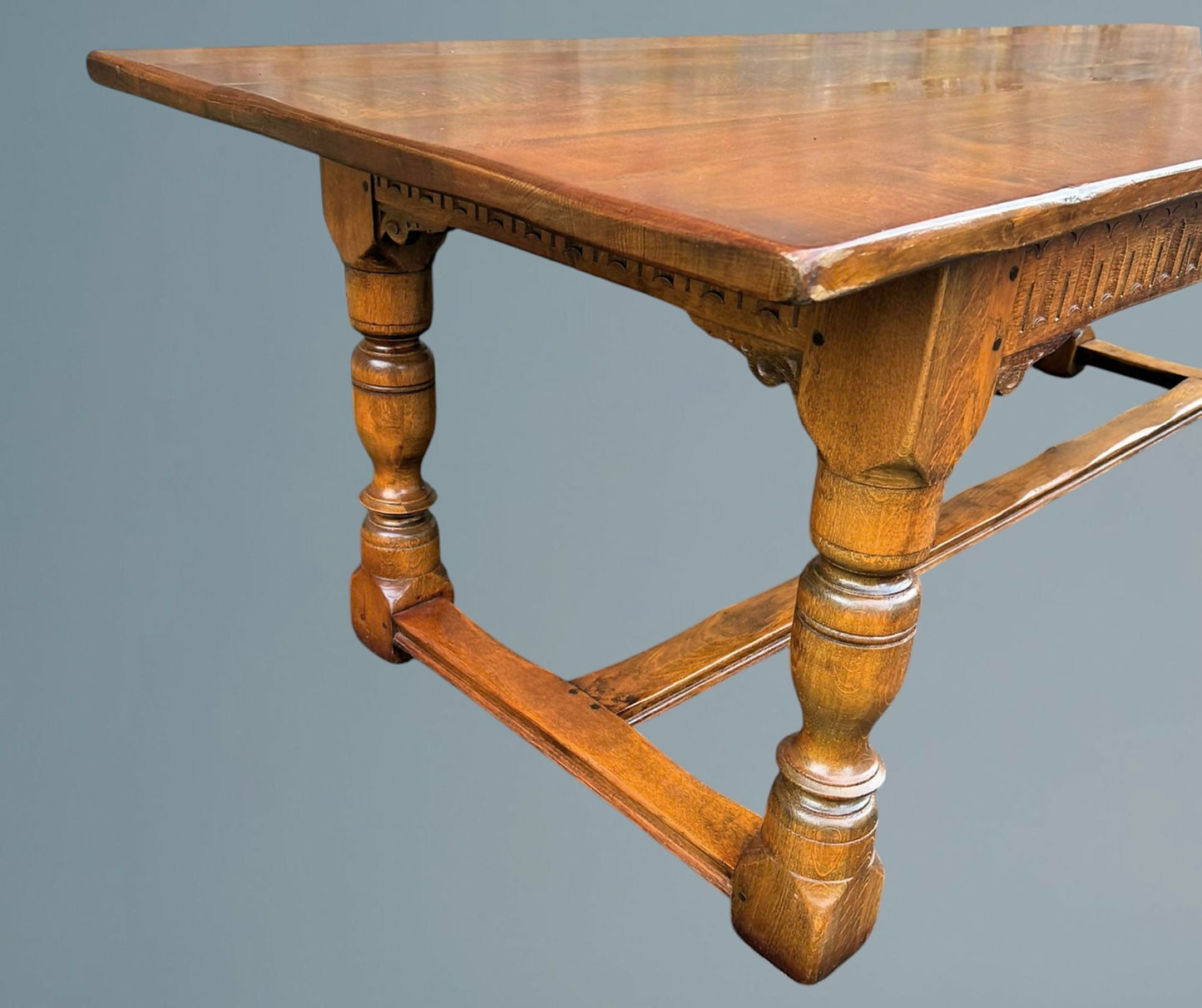 Large Oak Refectory Dining Table 8 - 10 Seater