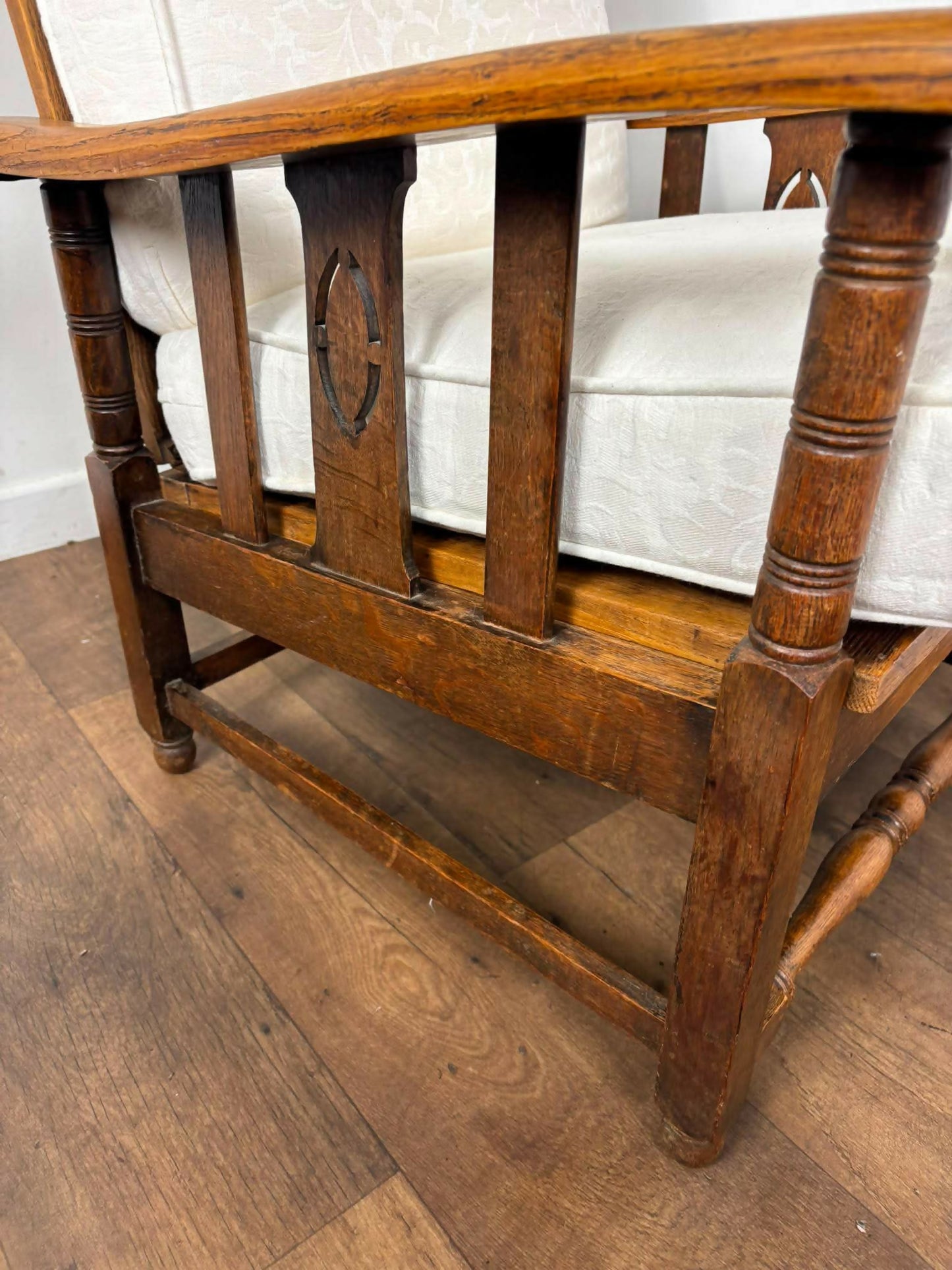 Vintage Oak Reclining Armchair