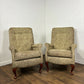 Pair of Reproduction Button Backed Upholstered Armchairs