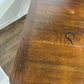 Vintage Oak Barley Twist Draw Leaf Dining Table