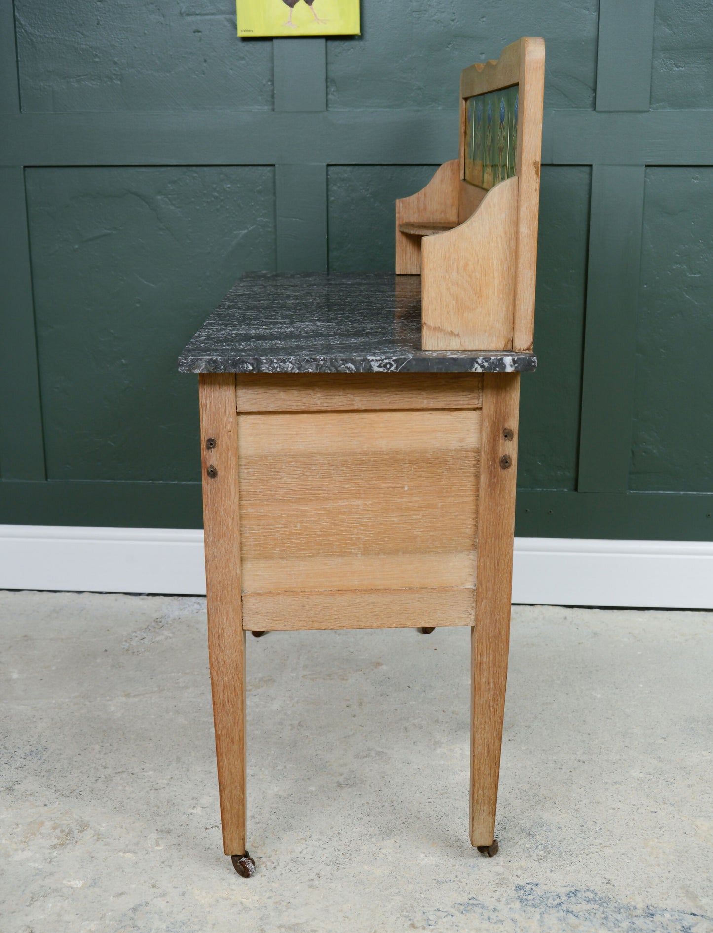 Limed Oak Washstand with Marble Top - Vanity Unit - SKU 229