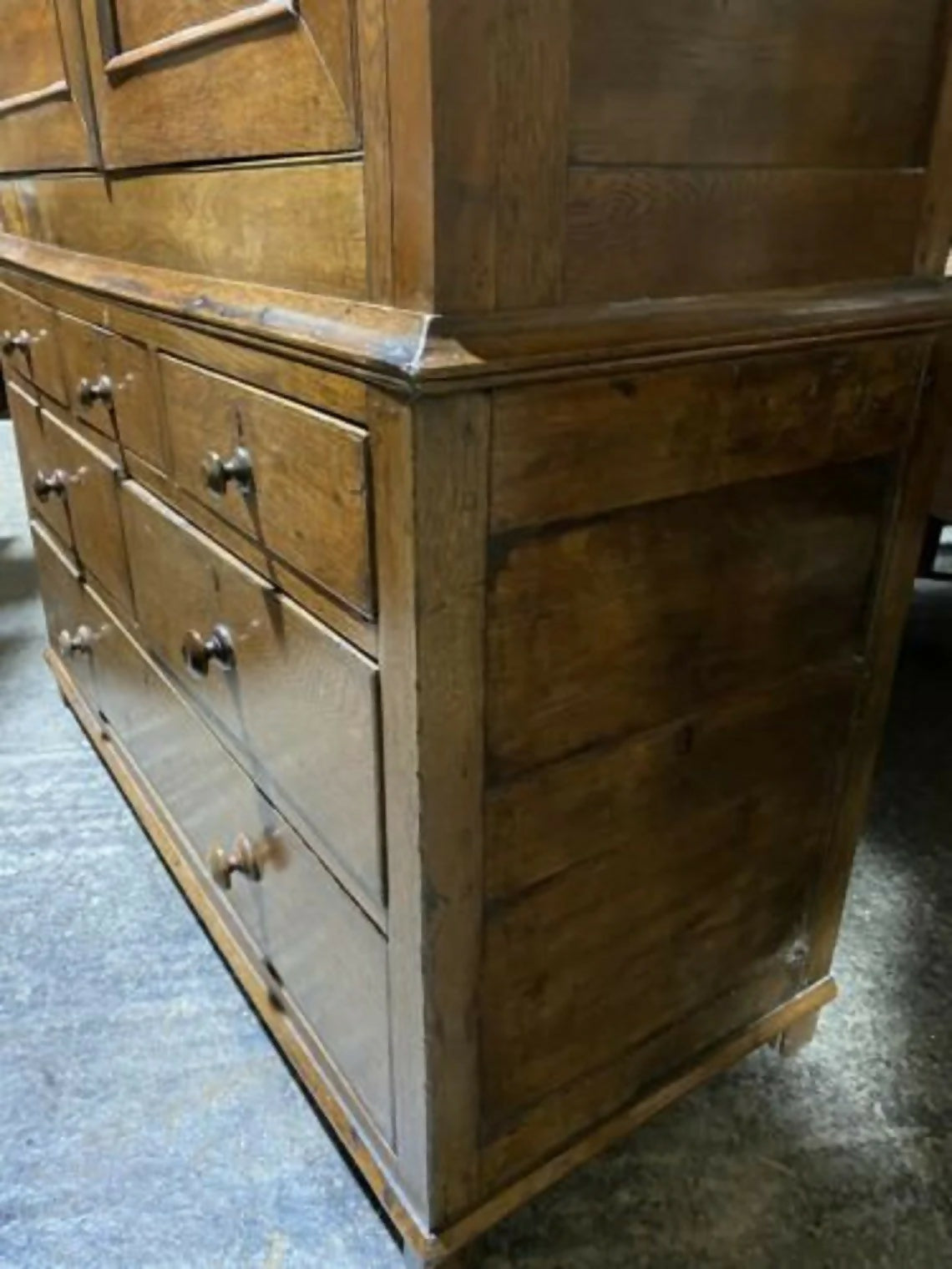Antique George III Oak & Yew Press Housekeeper’s Cupboard