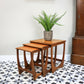 G Plan Nest of Three Tables Astro Design with Teak Tops and Afromosia Legs.