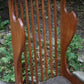 A RUPERT / NIGEL GRIFFITHS CARVED OAK DERBYSHIRE WING BACK LEATHER / ARMCHAIR