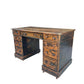 Vintage Victorian distressed office pedestal desk