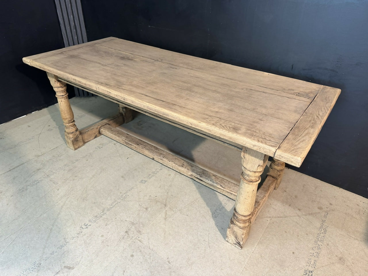 Bleached Oak Farmhouse Dining Table