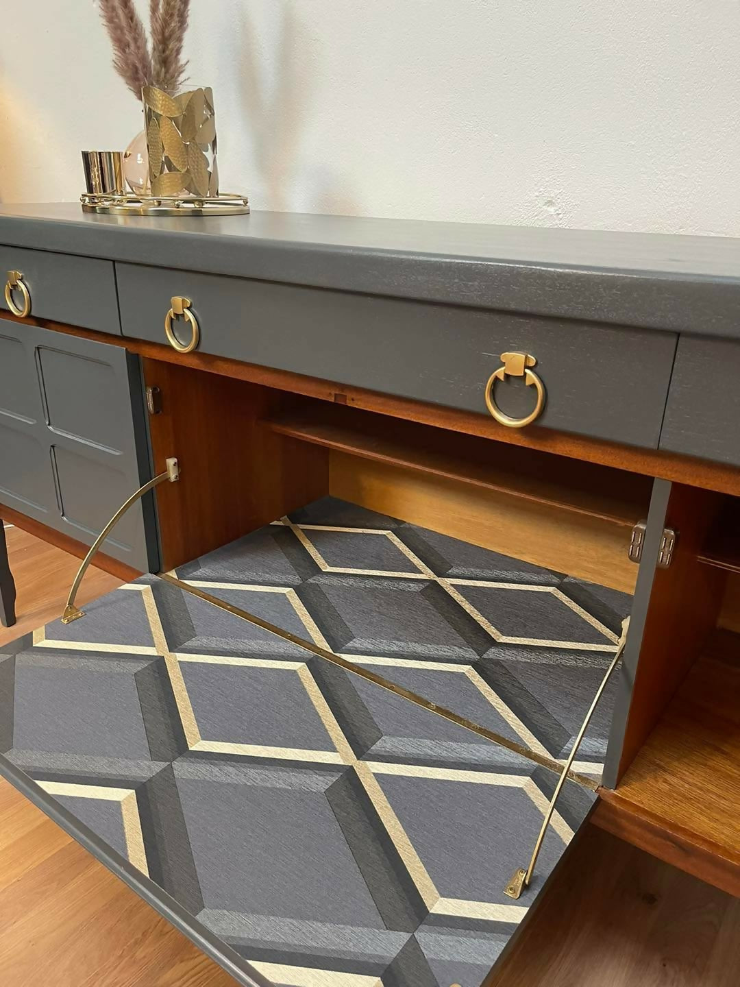 Mid Century Nathan Squares Sideboard Teak Retro 1960