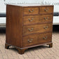 Vintage Mahogany Chest Of Drawers. Brass Handles, Bracket Feet, Fine Propotions
