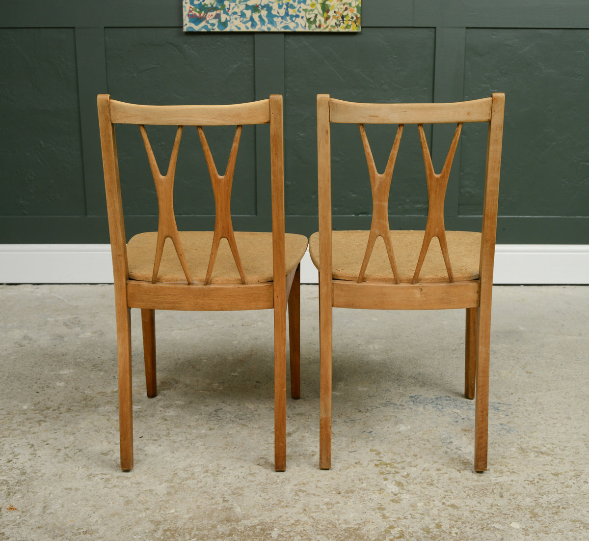 4 Mid Century Dining Chairs Lebus Link - 1950s - 1960s