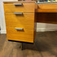 Mid Century Teak Stag Curved Triple Dressing Table