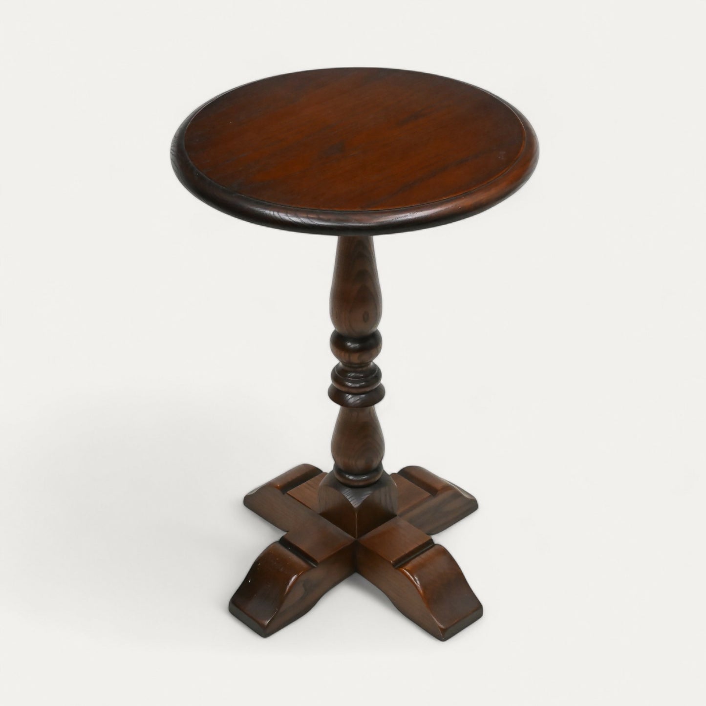 Old Charm Wine/Occasional Table Pedestal Tudor Brown Model 2217 FREE Delivery*. SBR10688/1007E