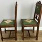 Pair of Chairs Antique French Style Oak Floral Upholstered Chairs LOT 6515