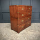 Mahogany Military Vintage Campaign Chest By Ross & Co.