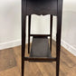 Vintage Stained Oak Side Table With Oval Top