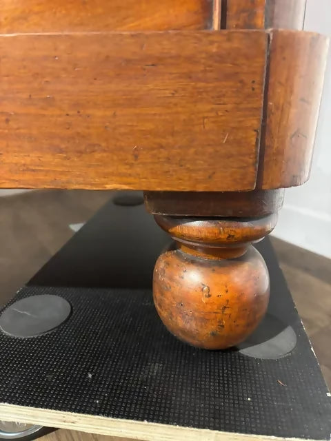 Victorian Mahogany Chest of Five Drawers on Bun Feet