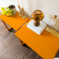 Pair of Bright Orange Side Tables/End Tables with Bobbin Details