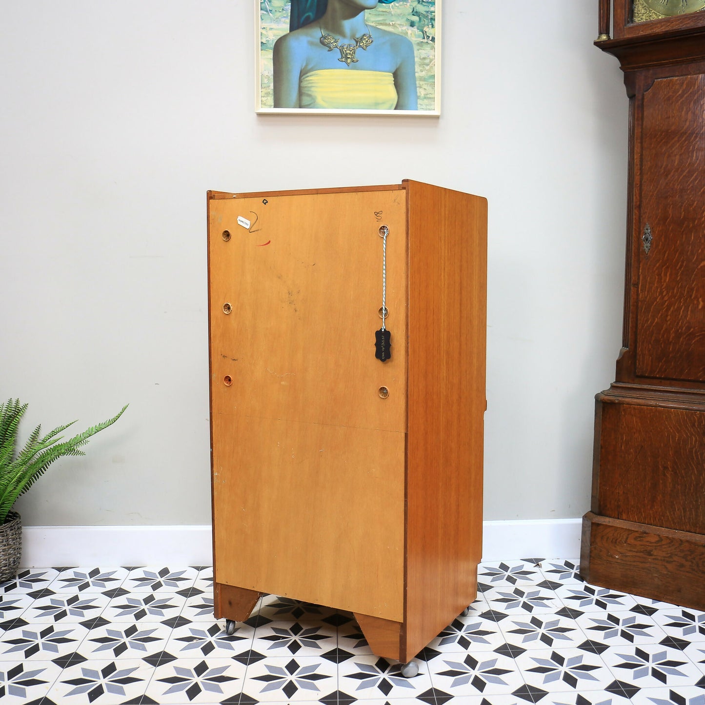 Nathan Hi Fi Media Vinyl Cabinet in Teak Mid Century