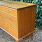 Vintage 1960's Handmade Oak Chest Of Drawers
