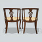 Two Edwardian Mahogany Tub Chairs His & Hers Upholstered Seats FREE UK Delivery