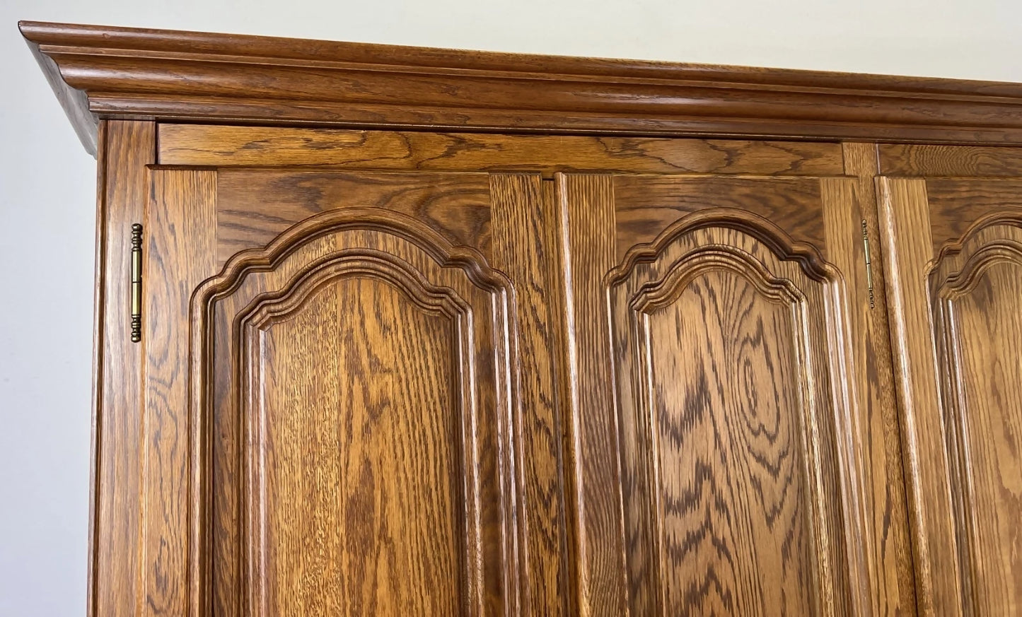 Wardrobe Vintage French Style Five Door Carved Large Storage Armoire LOT 4987