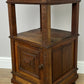 Bedside Table Antique French Marble Top Oak Cabinet Carved Cupboard LOT 6352