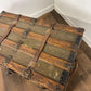 Victorian Oak Bound Travellers Trunk – Steamer Trunk with Original Travel Labels