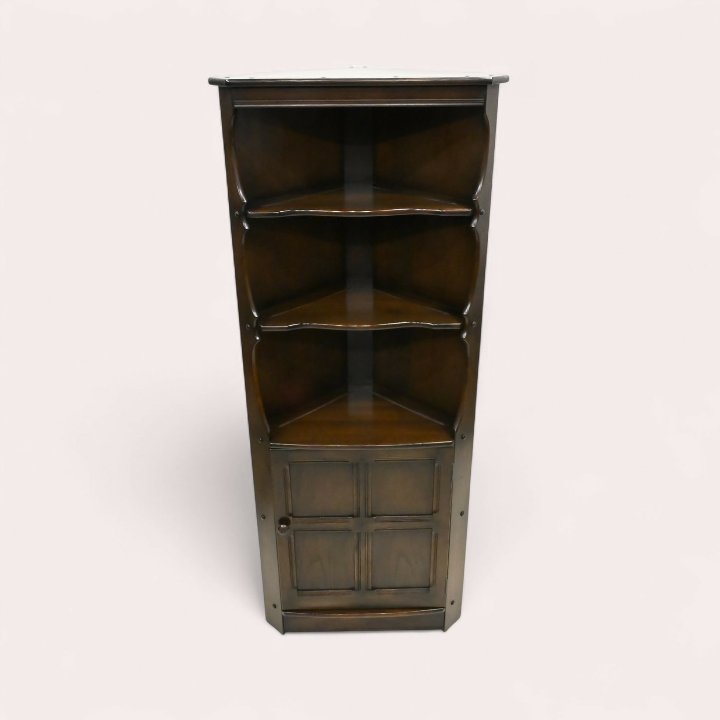 Genuine Ercol Corner Cabinet with Shelves and Cupboard Late 70s FREE UK Delivery. SBR10558/0906E