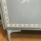 Painted Cupboard - Swedish Blue with Faux Bone Stencilling