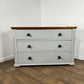 Victorian Pine Three Drawer Painted Chest with Stripped Top