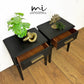 Refinished Vintage Stag Minstrel bedside tables in black, gold, nightstands, mid century, bedroom drawers