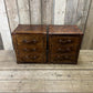 Luxury bedside bridle leather nightstands hand dyed