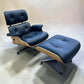 Mid century 1970’s Italian Eames style lounge chair and Ottoman by Cofemo