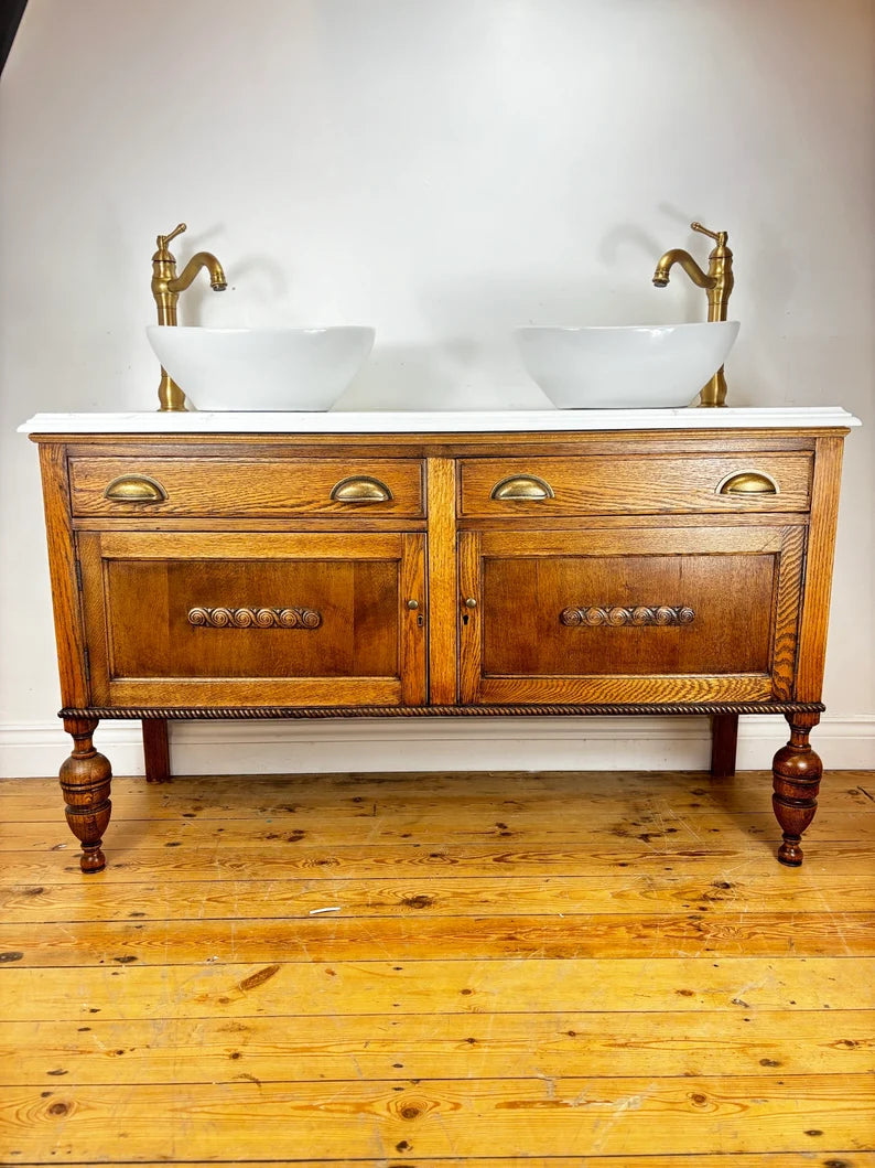 Vintage Vanity Unit Made to Order Vanity Unit Custom Made Bathroom Furniture Vintage Bathroom Washstand Basin Unit