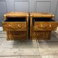 Hand Dyed Tan Leather Handmade English Night Stands Vanities Bedroom Furniture