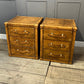 Hand Dyed Tan Leather Handmade English Night Stands Vanities Bedroom Furniture