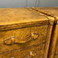Hand Dyed Tan Leather Handmade English Night Stands Vanities Bedroom Furniture