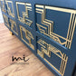 Nathan sideboard in deep teal, gold art deco, mid century, vintage, cocktail cabinet, media unit, dresser, retro