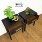 Refinished Vintage Stag Minstrel bedside tables in black, gold, nightstands, mid century, bedroom drawers