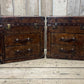 Luxury Large Bridle Leather Console Side Tables